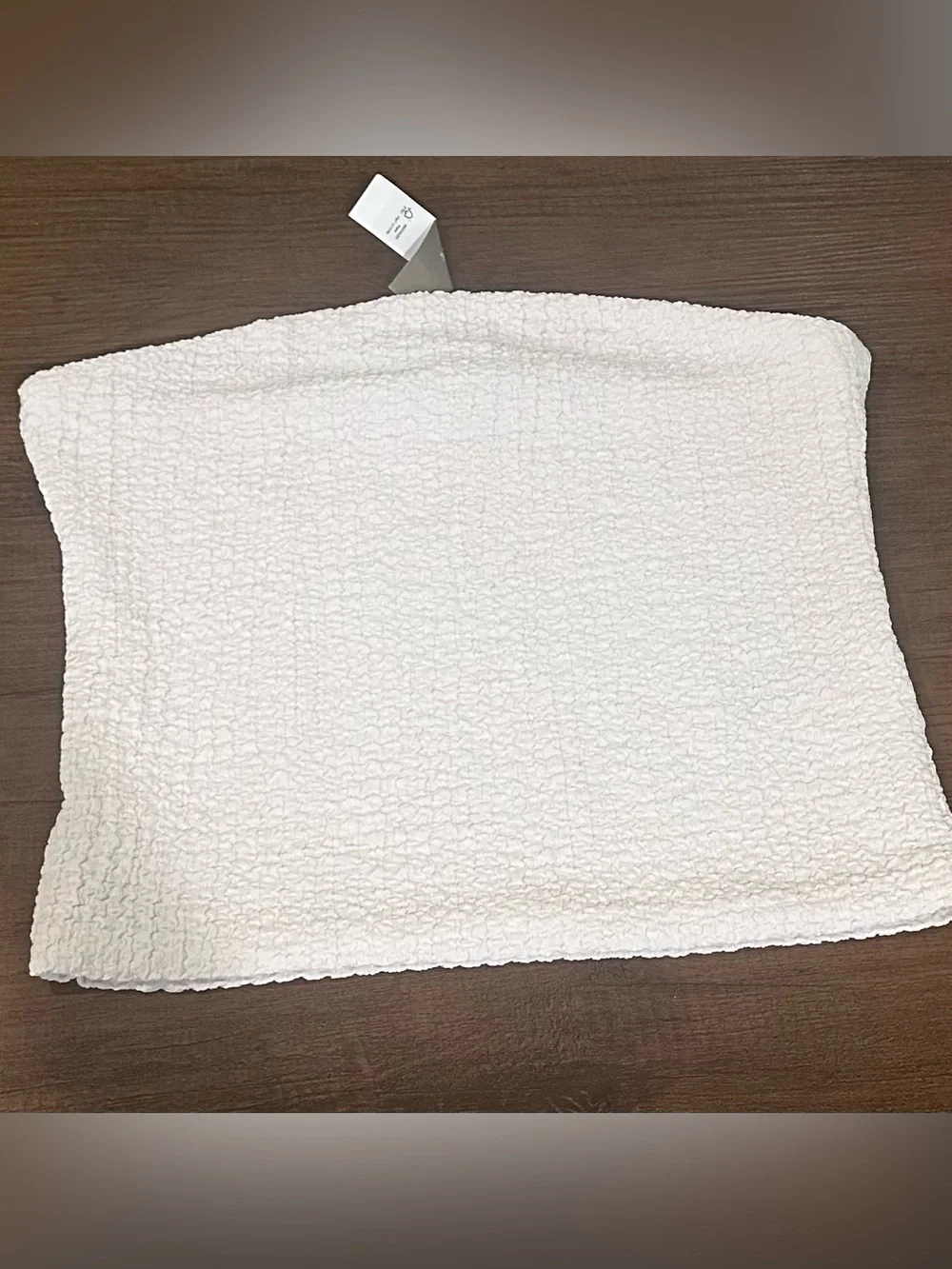 J. Crew Cream Textured Tube Top